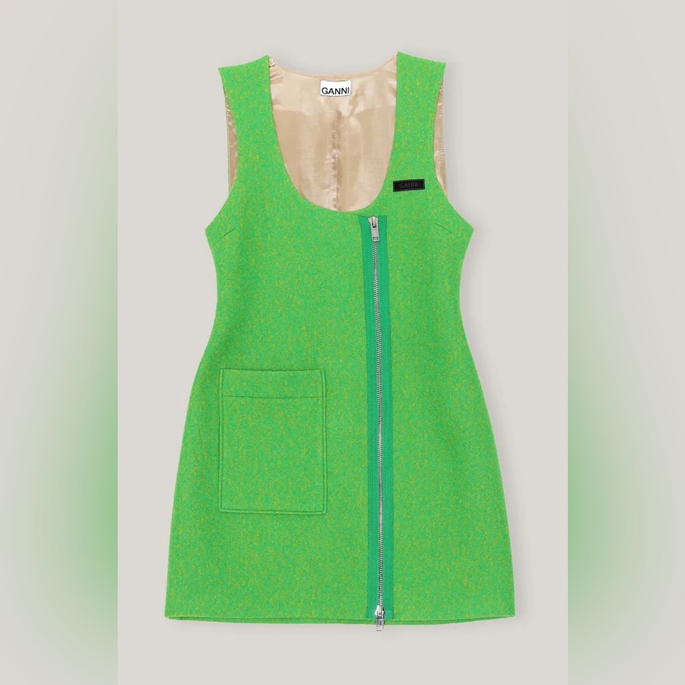 Ganni Green Sleeveless Dress